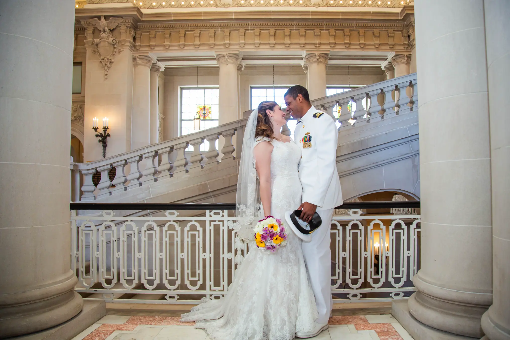 Bride laughing with groom at Naval Academy — Andrew Rozario documentary wedding photographer