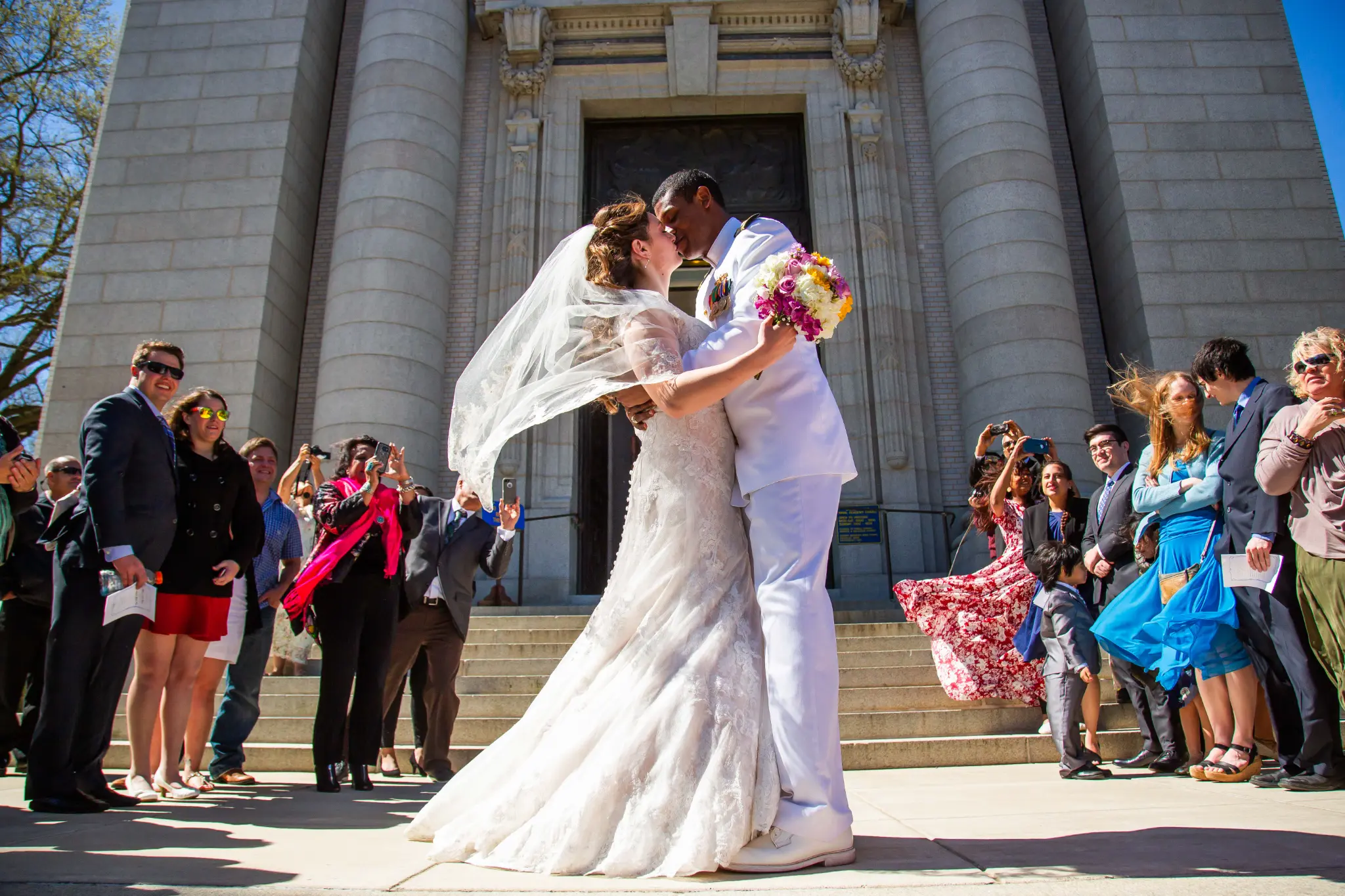 Intimate moment between Cheyenne and Michael at the Naval Academy — Andrew Rozario