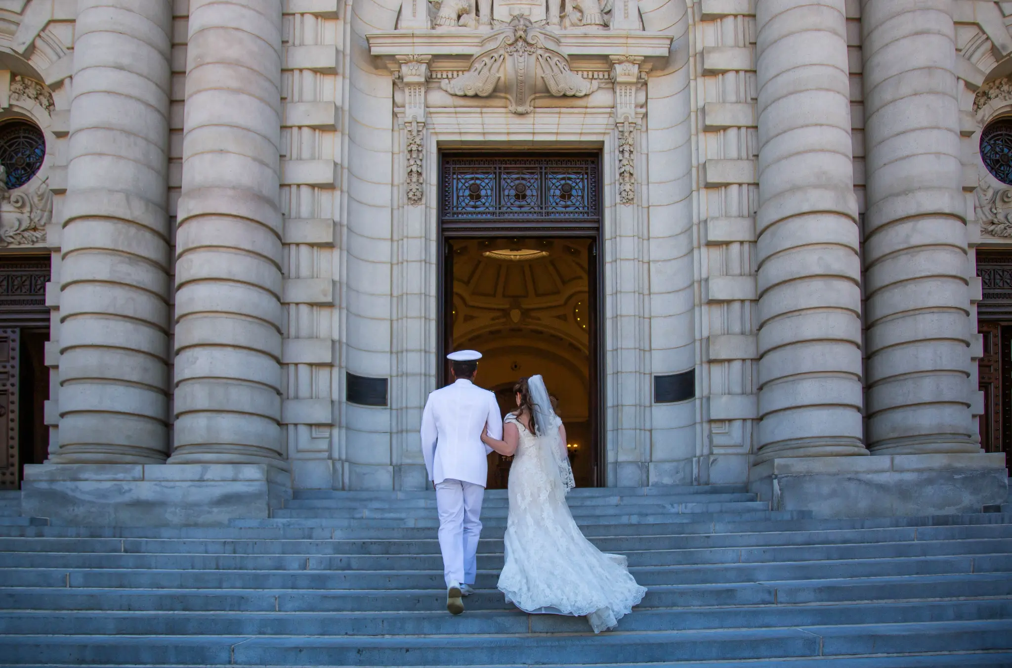 Wedding ceremony detail at the U.S. Naval Academy Chapel — Andrew Rozario