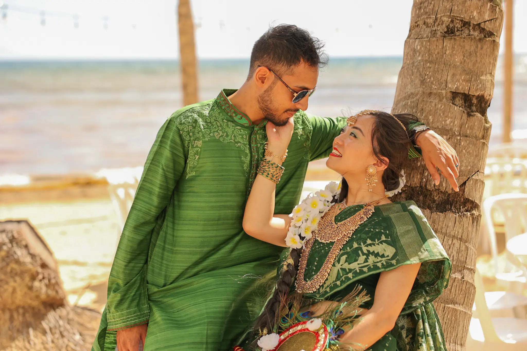 Intimate couple moment at Punta Cana