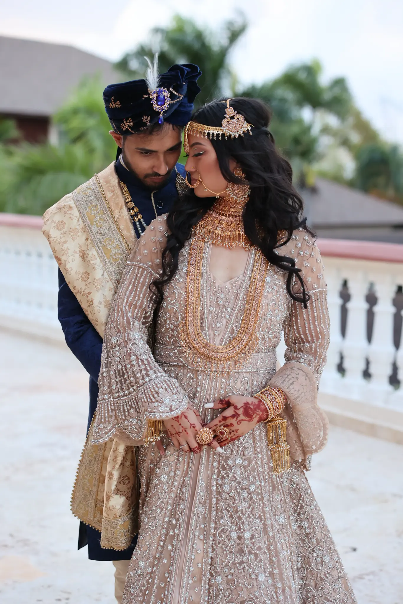 South Asian couple in traditional wedding attire — Andrew Rozario multicultural wedding photographer DC
