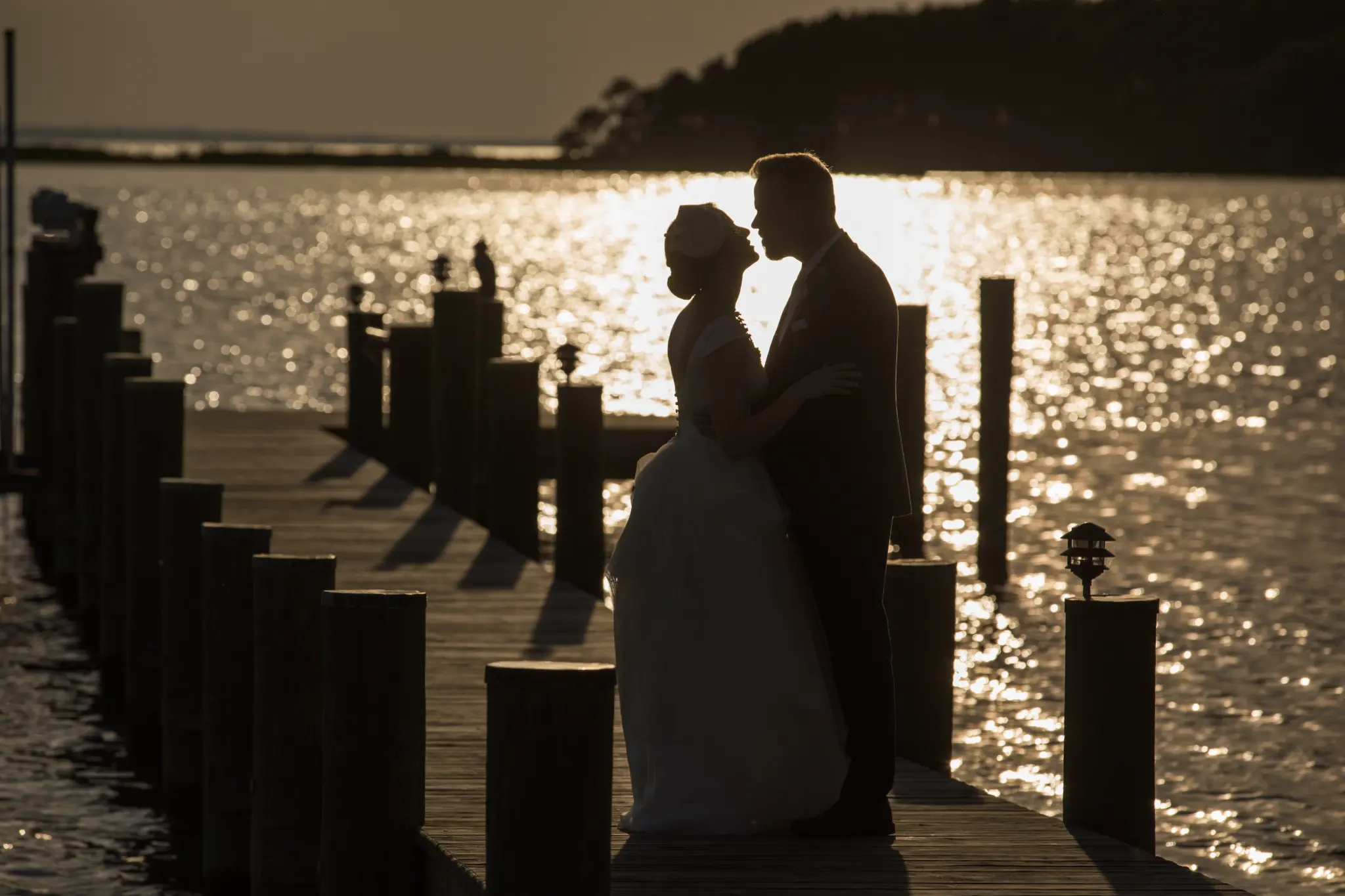 Waterfront wedding portrait at sunset — Andrew Rozario DMV wedding photographer