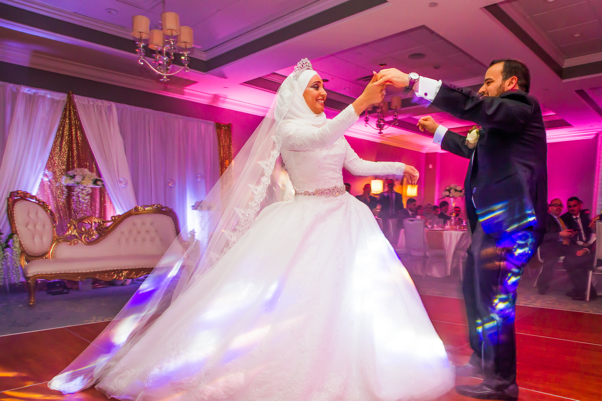 Muslim bride in traditional hijab and gown — Andrew Rozario wedding photography