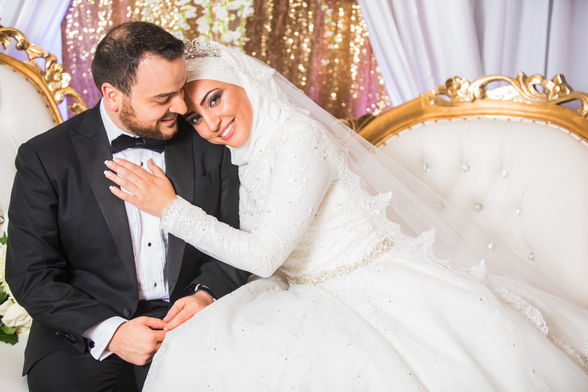 Tarek and Lujain couple portrait at Muslim wedding — Andrew Rozario photography